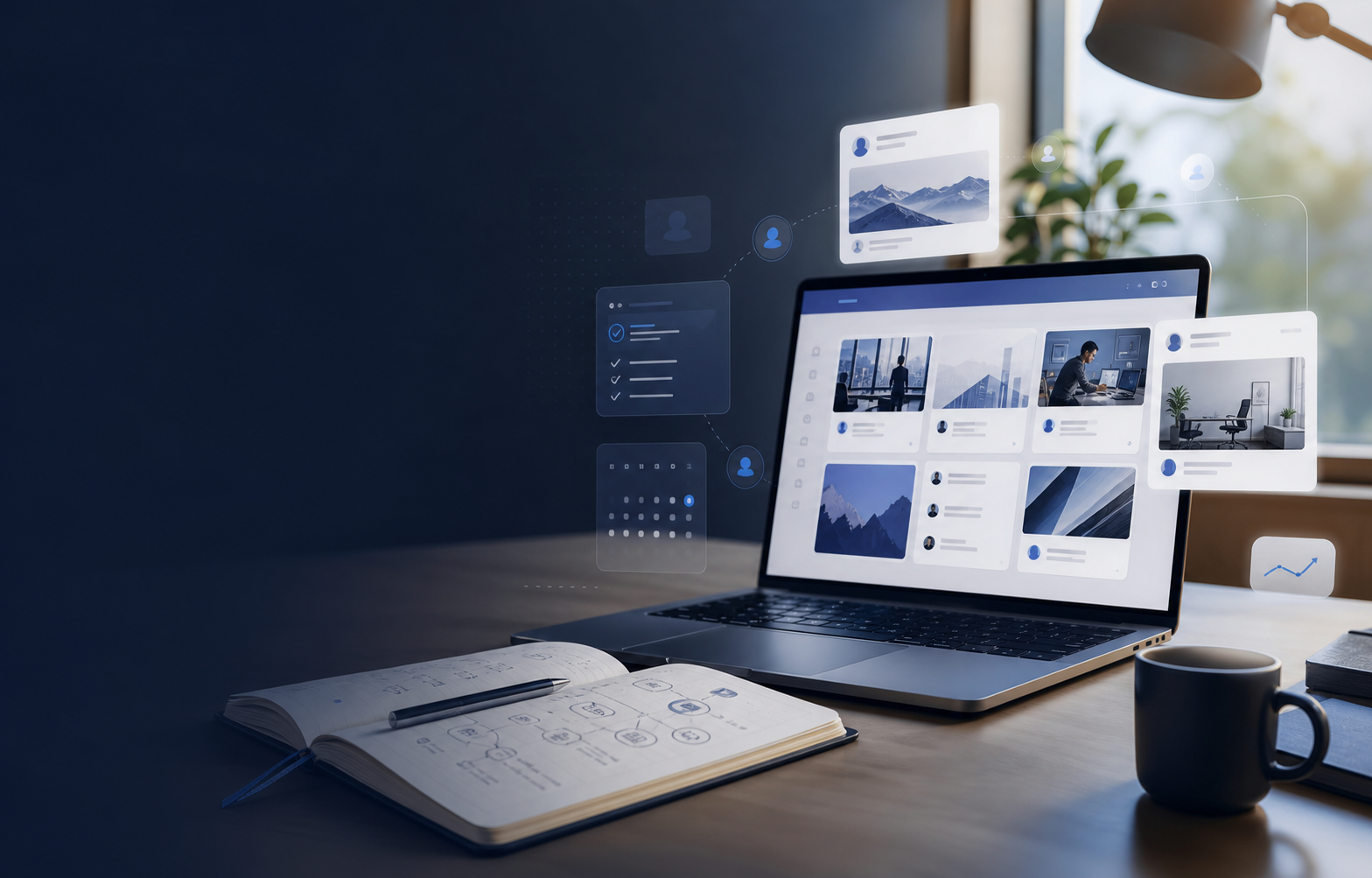 Professional LinkedIn content planning workflow in VidShare